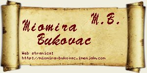 Miomira Bukovac vizit kartica